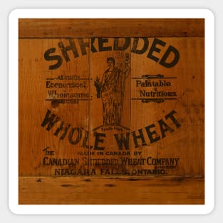 Vintage Ad Shredded Wheat Shipping Crate Print Sticker